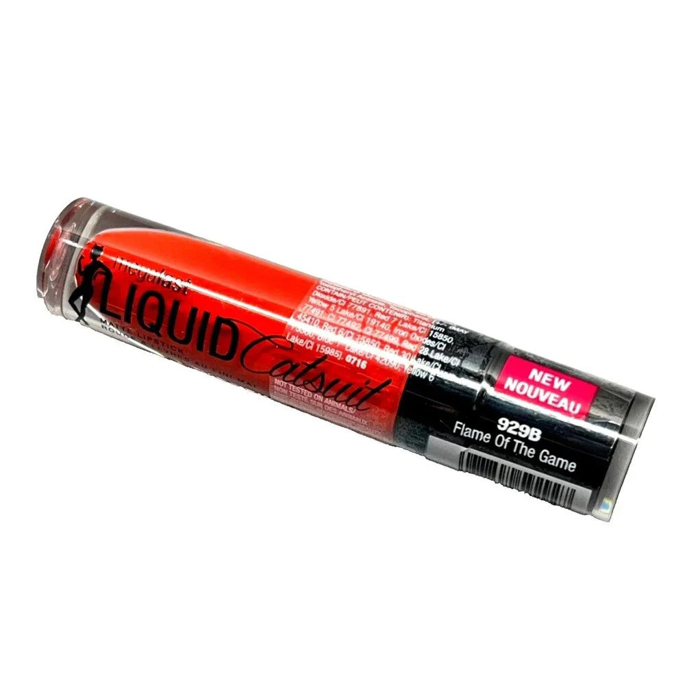 Wet N Wild Megalast Liquid Catsuit Matte Lipstick 929B Flame Of The Game Vegan